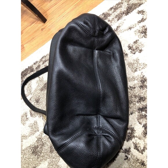 Michael Kors Handbag Shoulder Bag Tote Hobo Black Leather Gold Chain Straps - Picture 11 of 16